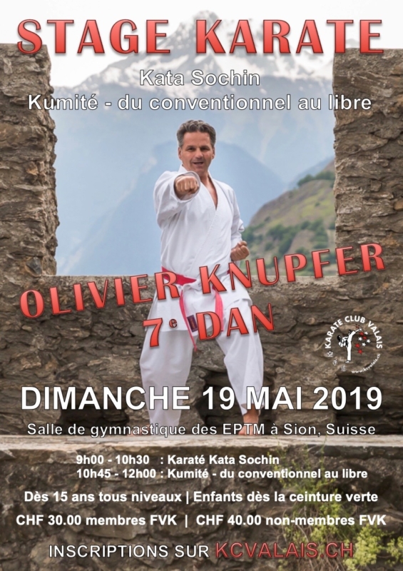 Stage Olivier Knupfer 7e Dan Karaté Club Valais
